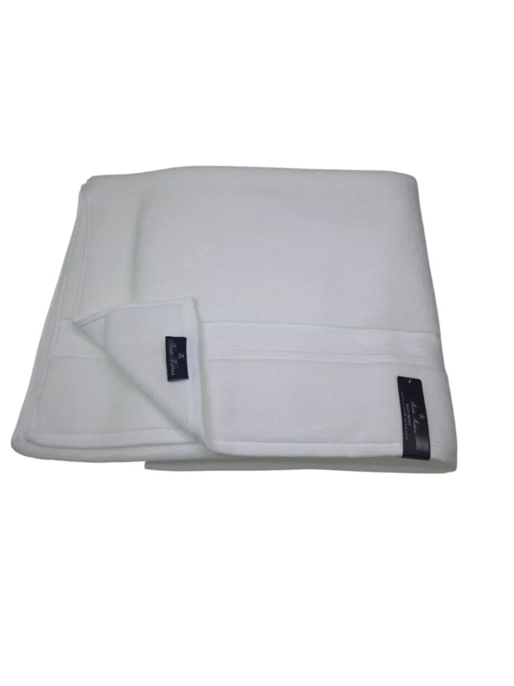 Brooks Brothers White Bath Sheet Towel Oversized Zero Twist Solucell 36